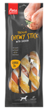 PU Tricolor Chewy Sticks kip large (6 zakjes à 3 stuks)