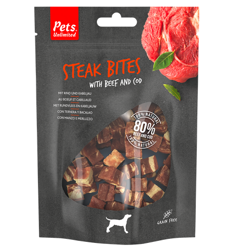 PU Steak Bites Rund (1 zakje à 100 gram)